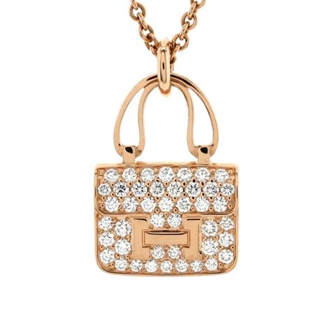 hermes constance necklace rose gold|Amulettes Constance pendant .